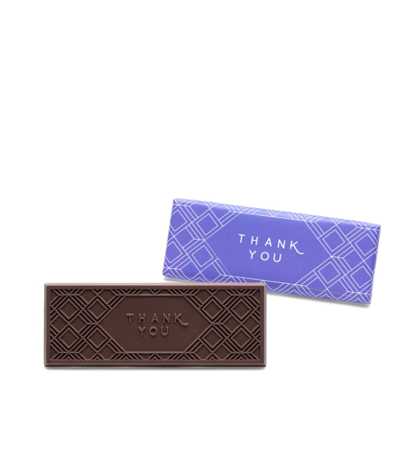 Thank You Dark Chocolate Wrapper Bar Employee Client Gift