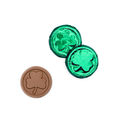 we have shamrock chocolate coins for giving your luck