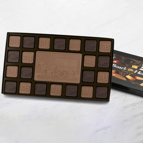 you can print your company logo or sign on chocolate squares