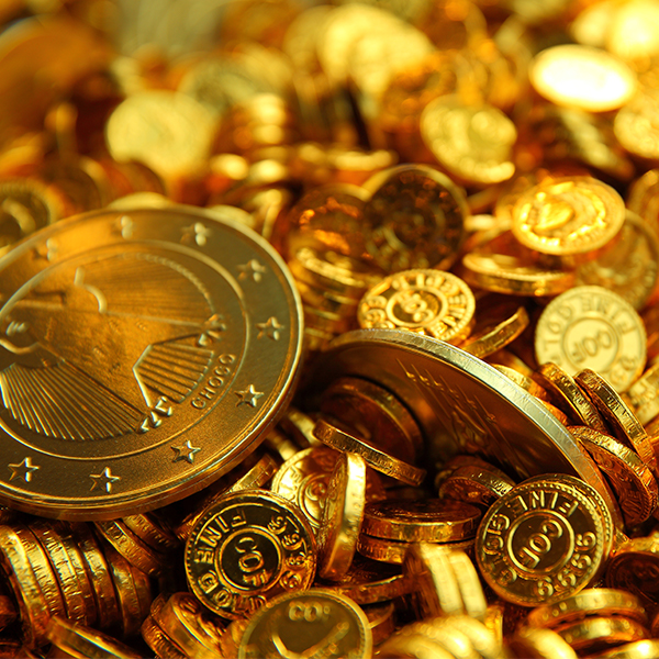 You can order custom chocolate coins for your business